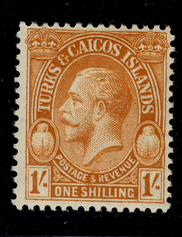 TURKS AND CAICOS ISLANDS GV SG183, 1s brown-orange, LH MINT.