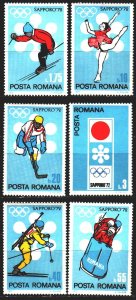 Romania. 1971. 2984-89. Sapporo Winter Olympics. MNH.
