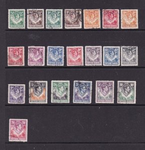 North Rhodesia 1938 KGVI SG 25-45 set of 21 FU