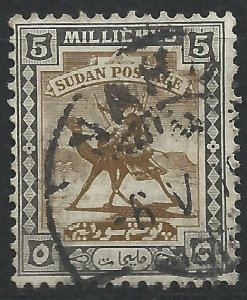 Sudan 1922 - 5m wmk star/crescent - SG34