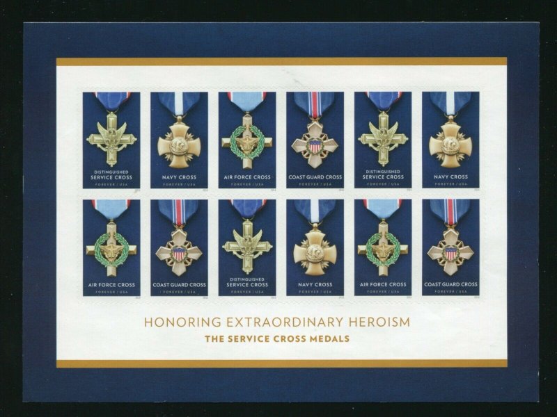 5065 - 5068 Service Cross Medals Stamp Sheet MNH  2016