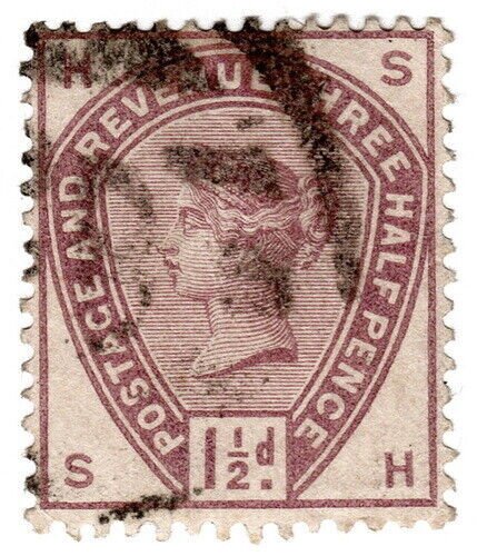 (I.B) QV Postal : 1½d Lilac (SG 188) 