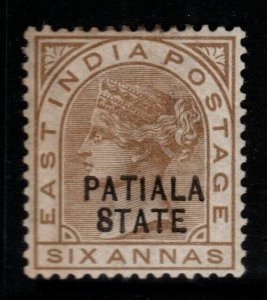 INDIA-PATIALA SG23 1891 6a BISTRE-BROWN MTD MINT