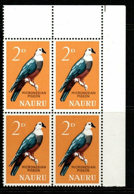 NAURU SG57 1965 2d BIRD DEFINITIVE MNH BLOCK OF 4 