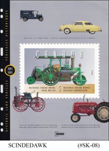 CANADA - 1996 HISTORIC LAND VEHICLES / CAPEX-96 FOLDER ( PANE OF 25 STAMPS MNH)