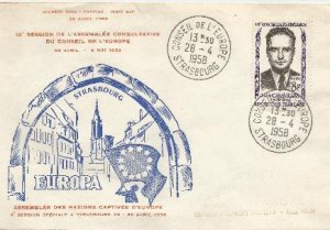 Franch FDC for meeting for captives 1958