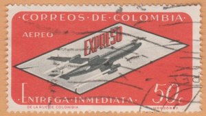 COLOMBIA STAMP 1963. SCOTT # CE3. USED. # 2