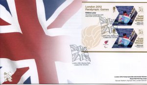 GB London 2012 Paralympics Helena Lucas Gold First Day Cover Unaddressed