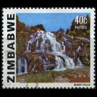 ZIMBABWE 1980 - Scott# 426A Bundi Falls 40c Used