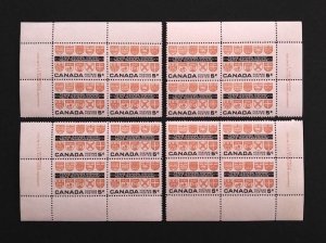 Canada 400 Plate Blocks Matched Set No. 1-1 VF MNH