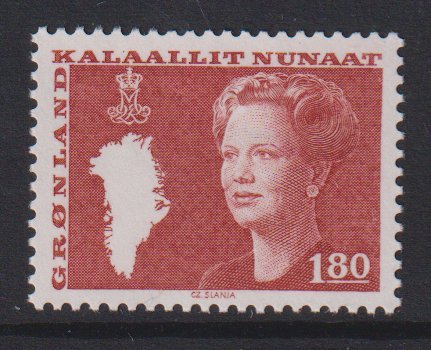 Greenland #125  MNH  1982  Queen Margrethe  1.80k