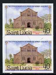 St Lucia 1986 St Joseph Church 40c (Christmas) imperf pai...