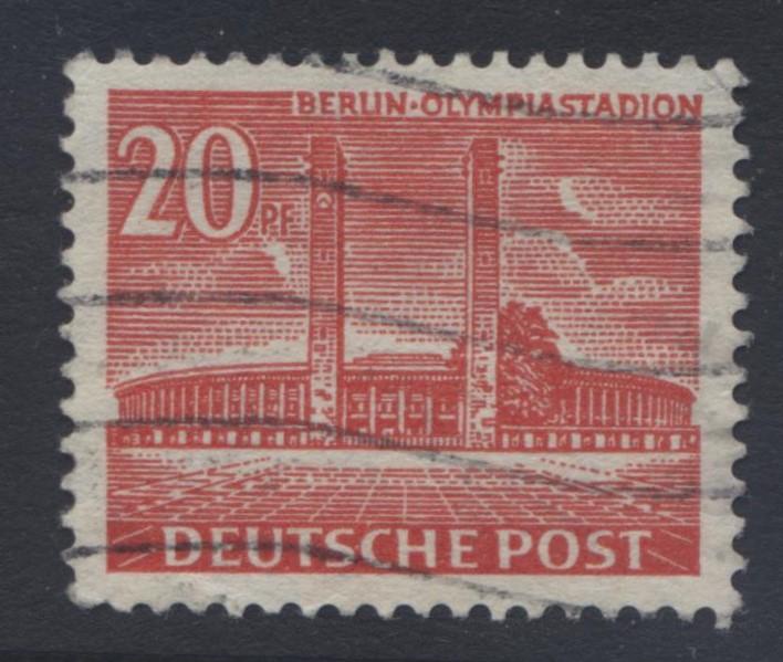 Germany-Occupation- Scott 9N102 -Olympic Stad. -1953 - VFU -Single 20pf Stamp