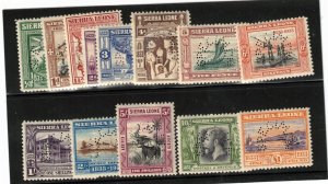 Sierra Leone #153s - #165s (SG #168s - #180s) Very Fine Mint Lightly Hinged Set