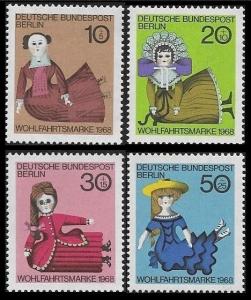 Germany (Berlin) 1968 Sitting Dolls SC# 9NB57-9NB60 MNH