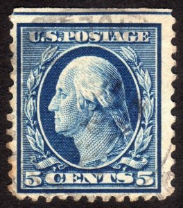 1917, US 5c, Washington, Used, Sc 504