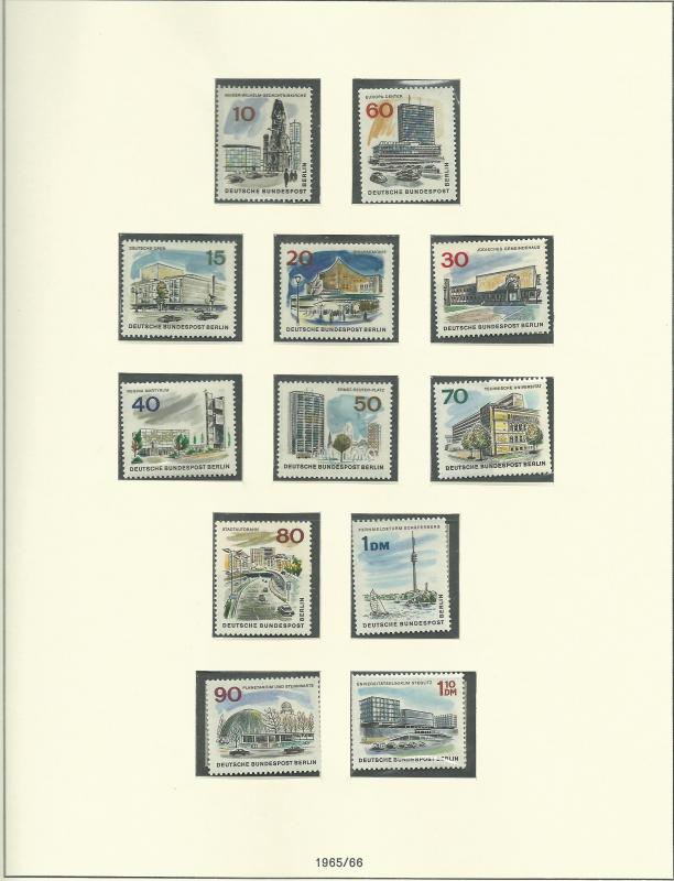 1961-1985 Berlin Unused Never Hinged Stamp Collection In Safe Album