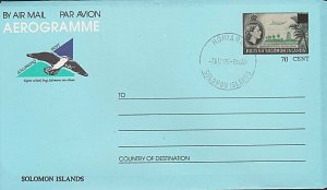 SOLOMON IS 70c overprint Henderson Field aerogramme cto 1992................K814