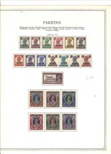 PAKISTAN1947 INDIA-GEORGE VI STAMPS OVP.PAKISTAN  #1-19 MH