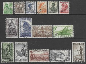 Papua New Guinea 122-36  1952  set 15  fine used