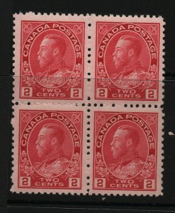 Canada #106c Extra Fine Never Hinged Block