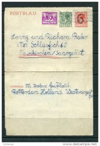 Netherlands 1931 Prov Letter Card Rotterdam to SAAR-State