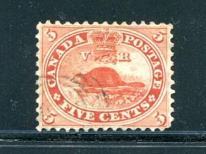 Canada #15  Used VF- Lakeshore Philatelics