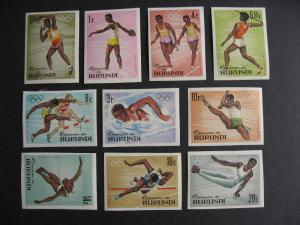 Burundi, 1964 olympics set Sc 101-10 imperf MH