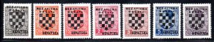 Croatia 9-23 (missing #11, #15) MH cv $43.60