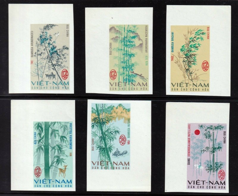 North Viet Nam - 1967 -  Sc 449 - 454 - Bamboo - Imperforation - MNH