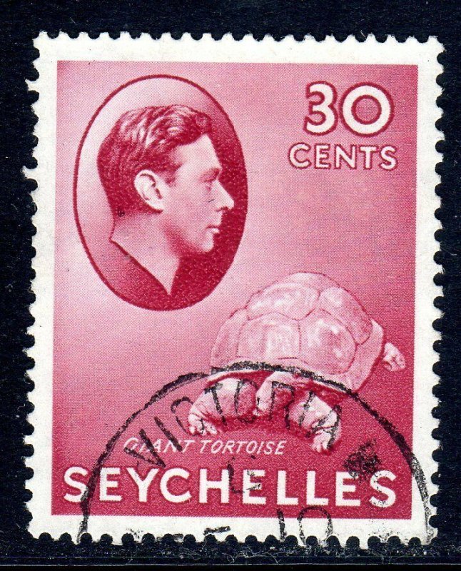  SEYCHELLES-- 1938- sg142  -  30 cents  -carmine - used - £11.00   