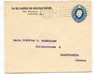 GB 1933 Postal Stationery Envelope London/Germany/Tea Planters