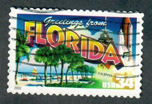 3569 Greetings from Florida used single