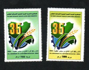 2004- Libya - The 35th Anniversary of 1st September Revolution- Gadafi- 2v.MNH** 