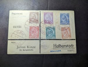 1914 Albania Registered Letter Cover Vlone to Halberstadt Germany Julius Kinze