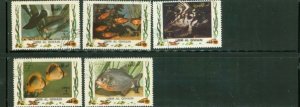 Umm Al Qiwain Fishes , 5 stamps Lot 4