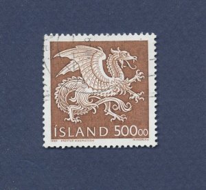 ICELAND - Scott 677 - VF used - Dragon -  1989