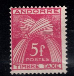 French Andorre Scott J37 MH* Timbre-Taxe,  postage due stamp