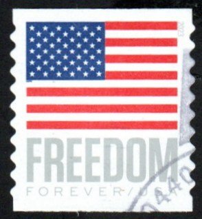 New 2023 - (63c) - Flag & FREEDOM - MNH - Coil Single - Die Cut 9.5 Vertical