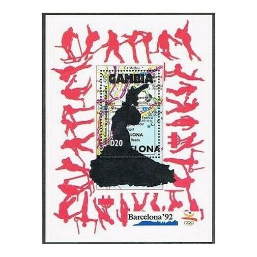 Gambia 1198 x4,1205,MNH. Olympics Barcelona-1992.Winners,Flamenco dancer.