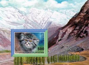 Tajikistan 1996 Sc#98  Wild Cats/WWF w/Logo Souvenir Sheet MNH