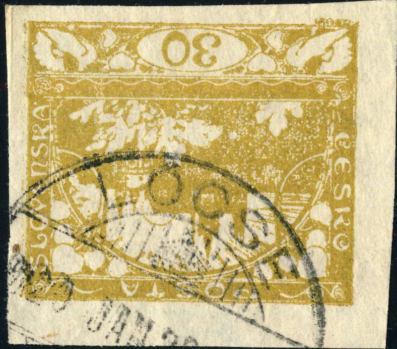 TCHECOSLOVAQUIE / CZECHOSLOVAKIA 1920  LÖCSE ~?  (M.33 LEVOČA V.414-?) on Mi.6