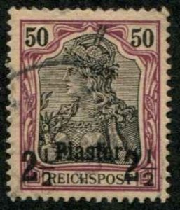 German Offices Turkey SC# 19 2-1/2Piaster on 50pf o/p on Germany Used