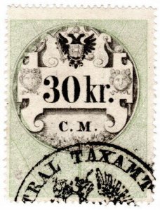 (I.B) Austria/Hungary Revenue : Stempelmarke 30kr (1854)