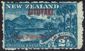 AITUTAKI 1903 NEW ZEALAND 2½D OVERPRINTED PERF 11