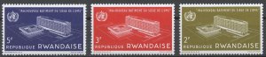 Rwanda 1966 Scott 161-163 Opening of WHO MNH