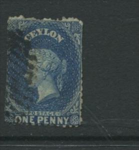 Ceylon 1857 Sc 1 Used Cv $260