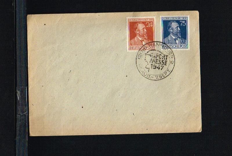 1947 - Allied Occupation Cover Mi. 963-964 - Heinrich von Stephan [B02_105]