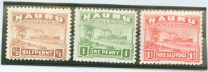 Nauru #17-19 Unused Single