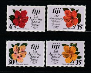 Fiji 376-379 Set MH Flowers (B)